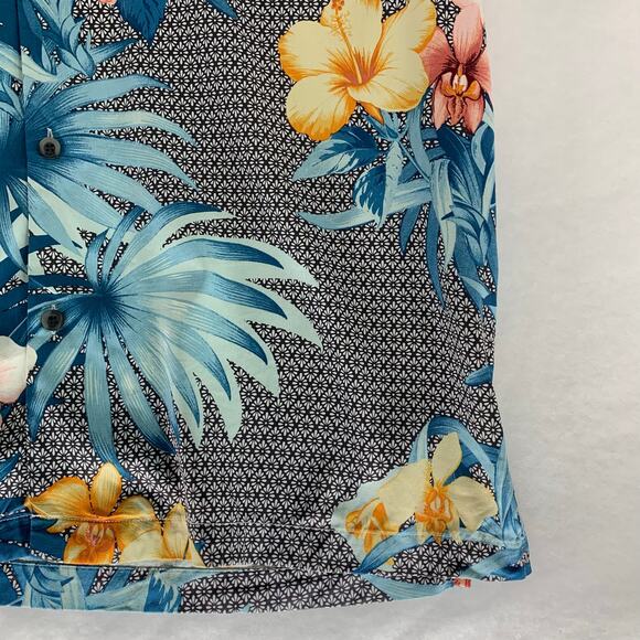 Tommy Bahama 100% Silk Tropical Print Short Sleeve Button Down Shirt Size XXL - Picture 13 of 15